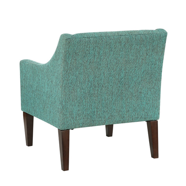 English Elm Contemporary Button-Tufted Accent Chair with Plush Fabric, Curved Arms and Solid Wood Legs for Living Green 26.5 L x 28.5 W x 22.5 H B011P281836