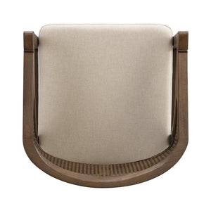 English Elm Wooden Rubberwood Dining Chairs with Woven Rattan Back Ergonomic Seat Set of 2 Beige,Walnut N771P256965T