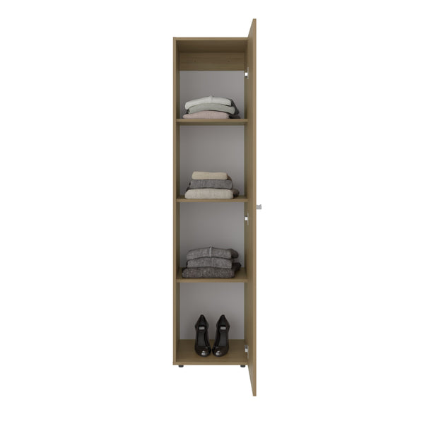 English Elm Home Freestanding Tall Storage Cabinet with Mirror Door and Four Interior Shelves B070P487575