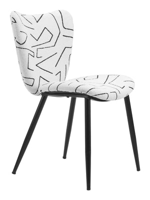 Zuo Modern Prestige Dining Chair Set Of 2 – Chic Design With Plush Comfort For Modern Dining Spaces White 100% Polyester,Plywood,Steel 110290-zuo-modern