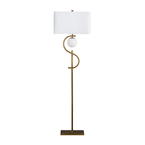 Crestview Collection 62.5"H Stylish Metal Floor Lamp With Elegant S-shaped Design, Led Nightlight & Versatile Lighting Options   Cvaer2156