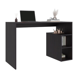 English Elm Wenge Finish Writing Desk with Open Shelving for Small Home Office Spaces Wenge B062P476864