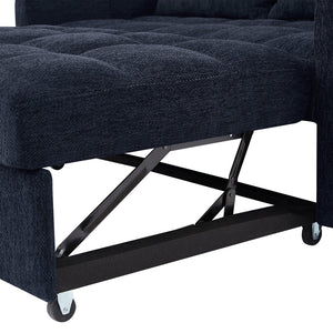 English Elm 52.8" Chenille Tufted Convertible Loveseat Sleeper with Usb Ports for Studio Spaces N719P230296C
