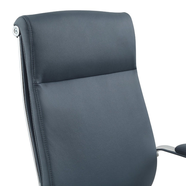 OSP Home Furnishings High Back Ergonomic Manager Chair with Antimicrobial Fabric Chrome Arms and Lumbar Support High Blue 920350C-R105