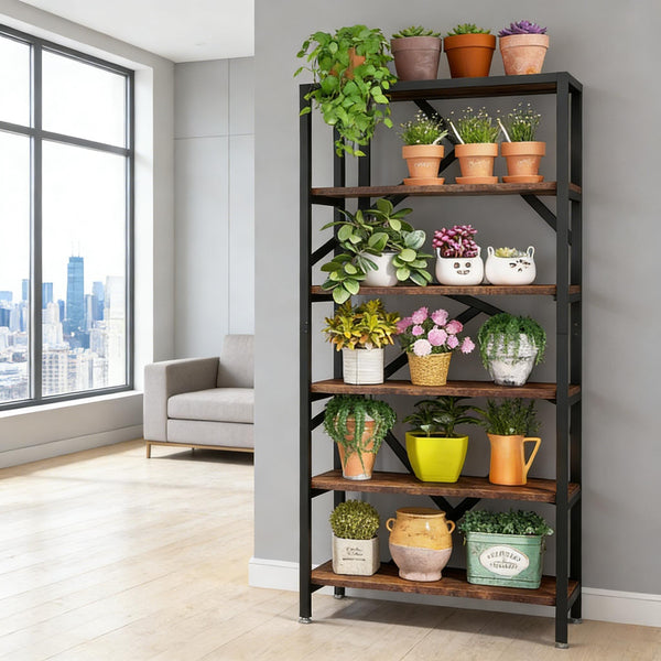 English Elm Display Cabinet Wall Mounted 5 Tier Glass Door Shelving for Collectibles Matte Black T3971P448682