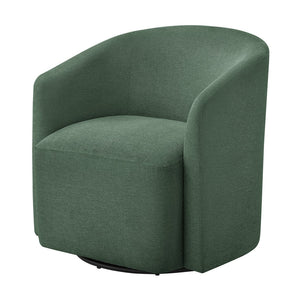 English Elm Ardena Swivel Barrel Chair with Durable Commercial-Grade Fabric, Pocket Coil Seat, 360° Swivel Comfort Green B050P322596