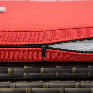 English Elm Outsunny 27 Gallon Wicker Storage Bench - Stylish Outdoor Seating & Storage Solution In Red! W2225P174027-GIGA