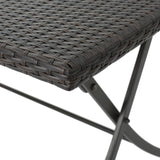 Christopher Knight Home® - Noble House - Riad Outdoor Multibrown Wicker Rectangular Foldable Dining Table