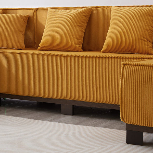 English Elm Swivel Barrel Accent Chair Chenille Tufted Round Club Seat for Living Room Lounge Orange N719S002220G