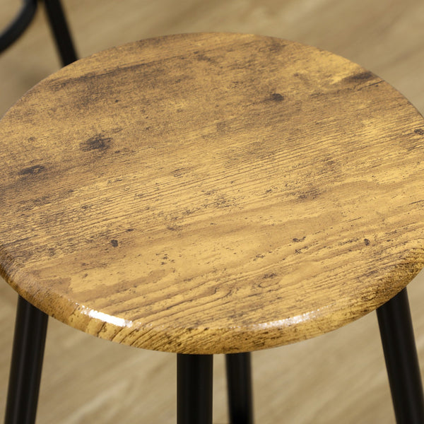 English Elm Table and Barstool Set for Four Industrial Mdf Top Metal Frame Counter Height Dining T3971P428685