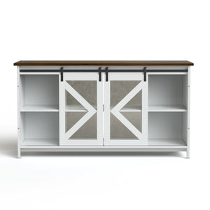 English Elm Metal Aquarium Stand with Cabinet for 80 Gallon Tank, White Storage Shelves, 1000LB Top Load Capacity, Durable Steel Frame, 58.9"L x 19.7"W x 32.6"H W1162P206000