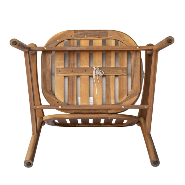 English Elm Christopher Knight Home® - Meja Teak Club Chair Set of 2 with Beige Cushions — Acacia & Eucalyptus Wood, Sleek Outdoor Design N775P282498T