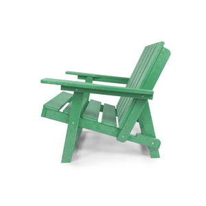 English Elm Shoreline Recycled Hdpe Folding Adirondack Chair Fully Assembled Modern Patio Seating Green B2745P409682