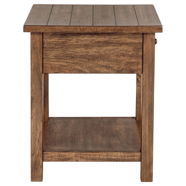 English Elm Castleton Distressed Pine Living Room Set with Open Shelves and Hidden Drawer Storage B062S01638
