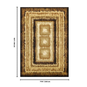 English Elm Bristol Abstract Multicolor Low Pile Area Rug for Living Room or Rustic Retreat B186P452305