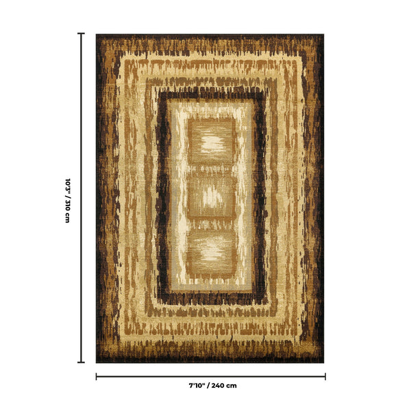 English Elm Bristol Abstract Multicolor Low Pile Area Rug for Living Room or Rustic Retreat B186P452305