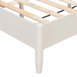 English Elm Solid Pine King Platform Bed with Upholstered Headboard and Industrial Metal Accents Grey,Light Grey N770PK361419E
