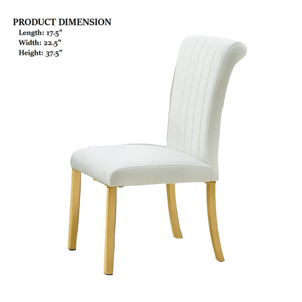 English Elm Contemporary Northall Arm Chair with Sleek Upholstery and Minimalist Profile for Modern Dining Spaces Gold,White 26 L x 19 W x 17 H B2741P404862