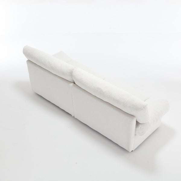 English Elm Cloud Style Sofa - Plush Teddy Velvet, Cozy Modern Couch For Living Room & Apartments W2705S00003-GIGA