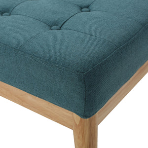 English Elm Ottoman Tufted Upholstered Bench with Birch Frame Mid-century Style for Bedroom Entry 60407.00DTE