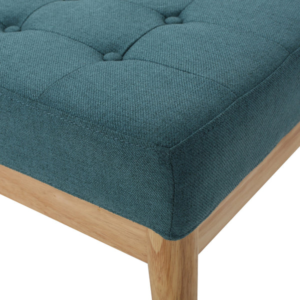 English Elm Ottoman Tufted Upholstered Bench with Birch Frame Mid-century Style for Bedroom Entry 60407.00DTE