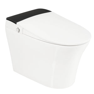 English Elm Heated One-Piece Smart Toilet with Foot-Sensor Flush, Battery Backup, Night Light, Soft-Close Seat N753P213733G