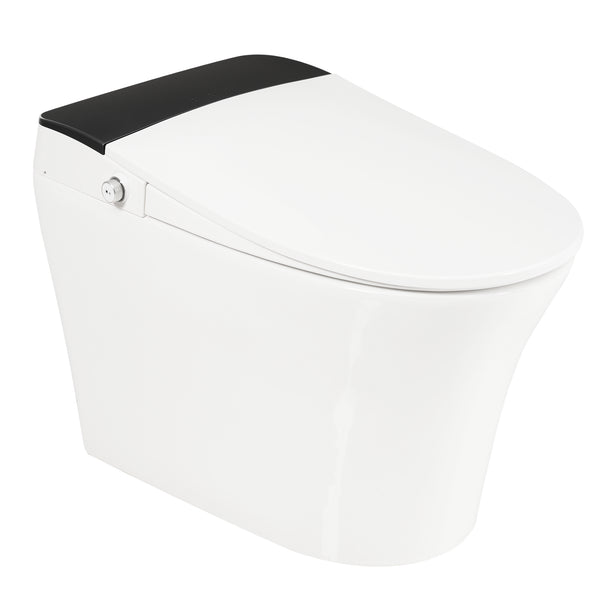 English Elm Heated One-Piece Smart Toilet with Foot-Sensor Flush, Battery Backup, Night Light, Soft-Close Seat N753P213733G
