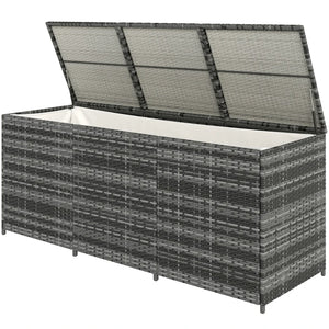 English Elm Garden Pe Rattan Wicker Outdoor Deck Box 175 Gallon Waterproof Patio Storage T3971P503388