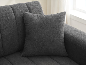 English Elm Scandinavian Channel Tufted L Shaped Sectional Sofa with Plush Foam Cushions B2730S00041