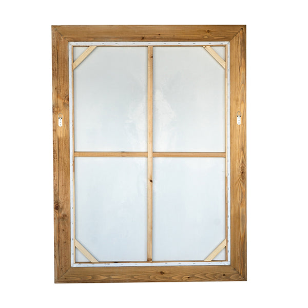 English Elm 35.4x47.2x1.2" Hand-painted Floral Canvas with Rustic Fir Frame for Farmhouse Walls W2078P481784