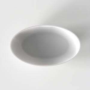 English Elm 67 Inch Freestanding Solid Surface Soaking Tub Matte White Seamless Bathing Sanctuary W1613P355467