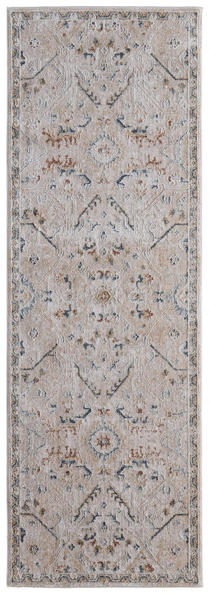Feizy Rugs Pasha Global Charm Rug – Vibrant Machine-made Polyester, Pet-friendly, Low Pile For Any Space Taupe,Ivory,Blue Polyester Pas39m6fbgeblui02