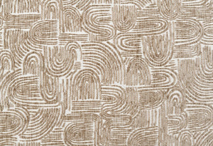 English Elm Contemporary Sculpted Barrel-Back Arm Chair with Smooth Casters, Neutral Textured Upholstery, Stylish Accent Seating Beige 38 L x 29 W x 35 H B2741P401404