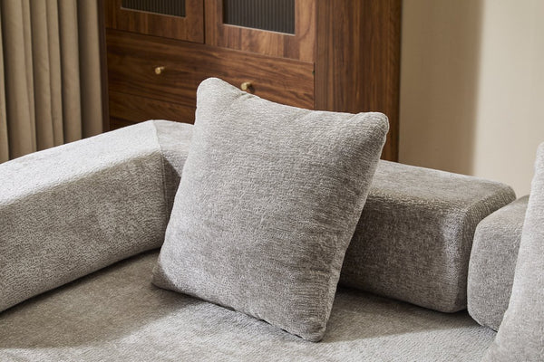 English Elm Floor Couch - Convertible Chenille Sofa Bed With Pillow Support For Ultimate Comfort In Any Space W3723P344872