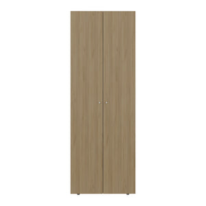 English Elm Home 2 Doors Closet System Armoire with Hanging Rod & Shelf, Compact Modern Oak Storage Solution for Small Spaces B200P362057