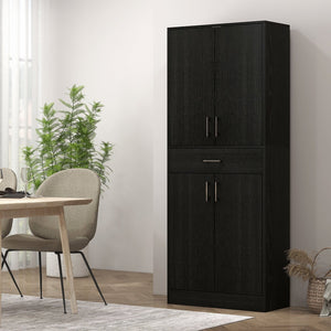 English Elm Homcom 71" Tall Kitchen Pantry Cabinet With Adjustable Shelves, Drawer & Stylish Distressed Finish W2225P249919