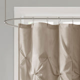 Madison Park Laurel Transitional Tufted Semi-Sheer Shower Curtain MP70-438 Taupe