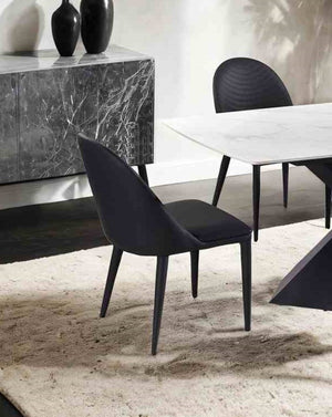 English Elm Contemporary Northall Arm Chair with Sleek Upholstery and Minimalist Profile for Modern Dining Spaces Black 35 L x 41 W x 21 H B2741P407612