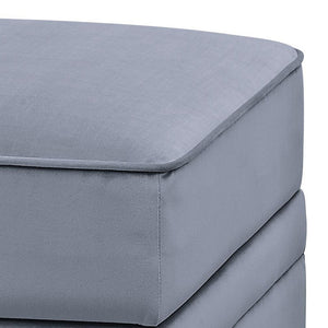 English Elm Grey Rectangle Storage Ottoman with Velvet Upholstery, Lift-Lid Safety Hinge, Plush Seat & Hidden Space B062P186558