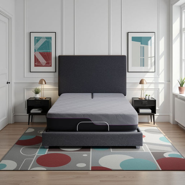 English Elm Renew Queen Flex Top Memory Foam Mattress with Adjustable Base for Couples B210S00003