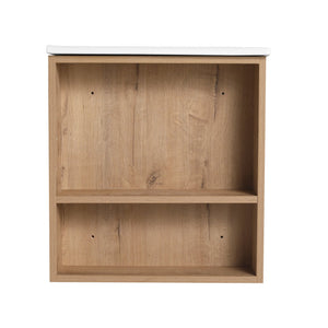 English Elm 36" Wall Mounting Bathroom Vanity With Ceramic Sink, Side Adjustable Shelf, Soft-Close Drawers, Water-Resistant Plywood Finish W999S00142