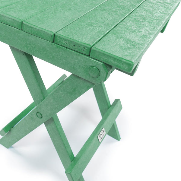 English Elm Riverstone Recycled Hdpe Folding Outdoor Bistro Table Weatherproof Patio Balcony Green B2745P409704