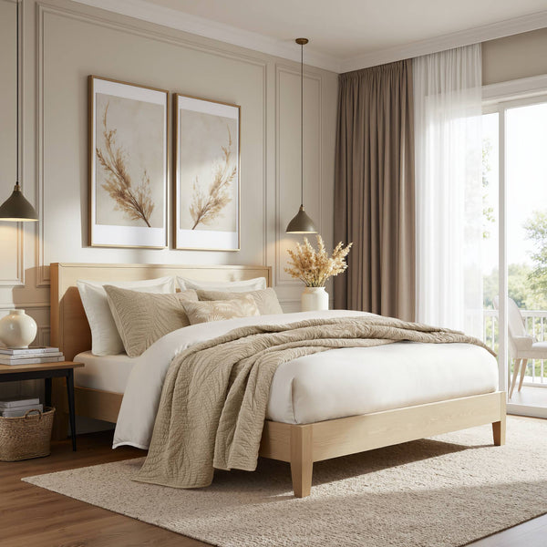 English Elm Full/queen Garment Washed Cotton Quilt Set Soft Neutral Farmhouse Bedroom Bedding Linen B035P496594