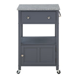 OSP Home Furnishings Fairfax Kitchen Cart Grey Grey