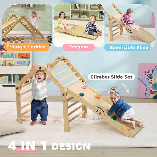 English Elm Qaba 63 Inch Hdpe Indoor Toddler Slide Attaches to Sofa or Bed Safe Fun W2225P249769