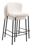 Linz Counter Stool - Set of 2 Cream 109780 Zuo Modern