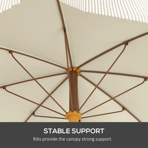 English Elm Portable Beach Umbrella Uv40 Silver Coated Canopy Vented Fringe Trim with Carry Bag T3971P427361