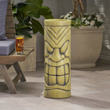 Christopher Knight Home® - Noble House - Saguard Outdoor Polynesian Urn, Antique Green Finish