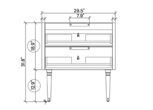 English Elm Elena 30" Striped Oak Bathroom Vanity with Ceramic Sink, Freestanding or Wall-Mount, Soft-Close Drawers Black W1865S00079