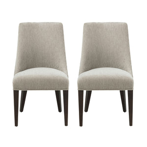 English Elm Beever Chenille Dining Chairs Set Of 2 In Taupe - Stylish Foam-Padded Comfort With Durable Frame B365P397760